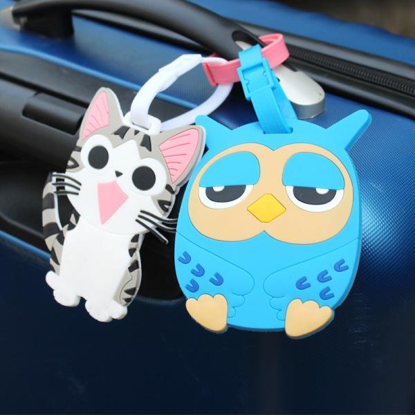 Hot Sale cheap New Style Promotional wholesale cartoon travel custom luggage tag name tag