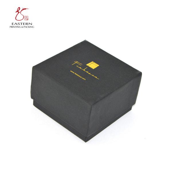 O ouro Logo Printing CMYK colore as caixas de presente de papel da joia para o anel