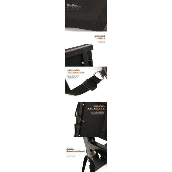 Blue Steel Pipe Portable Folding Stadium Chair Backpack Stadium Seat Cushion