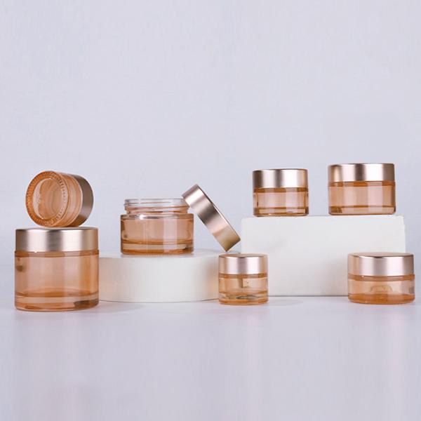 4oz Body Butter Cream Glass Cosmetic Packaging Container Pink Matte With Gold Lid