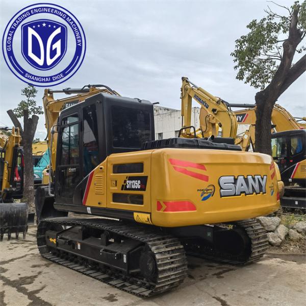 Used Sany SY135 13.5Ton Hydraulic Excavator Excellent Performance