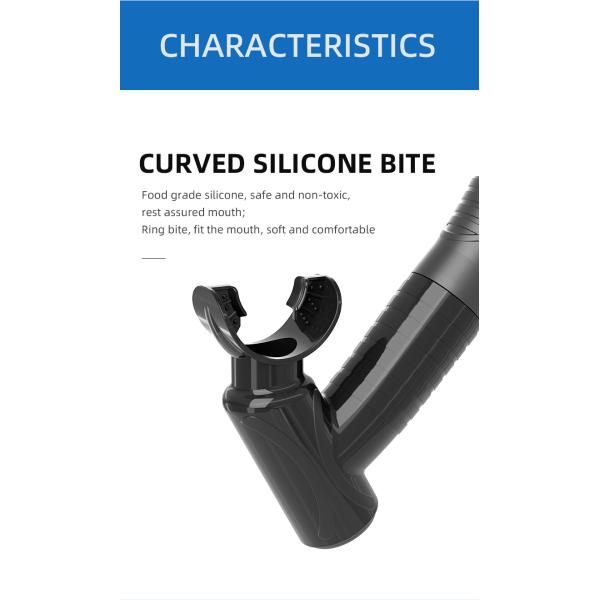 Baño de silicona Buceo Scuba Tubo de respiración Snorkel seco para niños