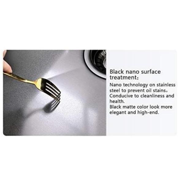 Одиночный таз кухни золота шара SUS304 тонет поверхностная анти- царапина Nano