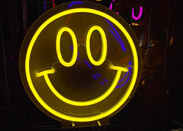 Luz decorativa do supermaket da forma de Vasten do sinal de néon do sorriso de alta qualidade