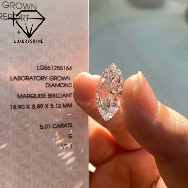 Lab Grown Marquise Diamond VVS-VS D-F Color IGI Certified