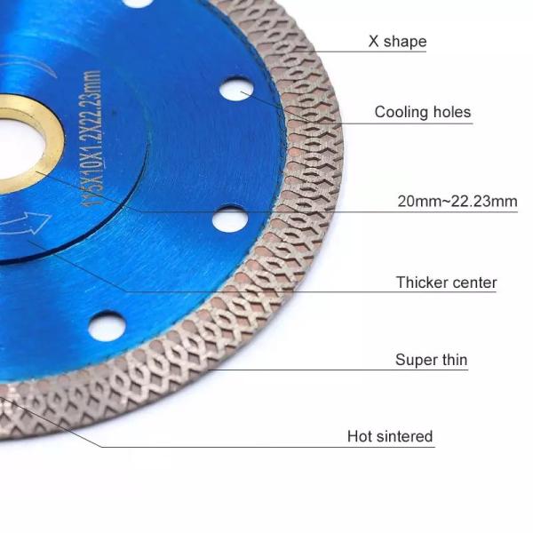 Super Thin Angle Grinder 4.5 Inch Diamond Saw Blade For Cutting Marble Porcelain