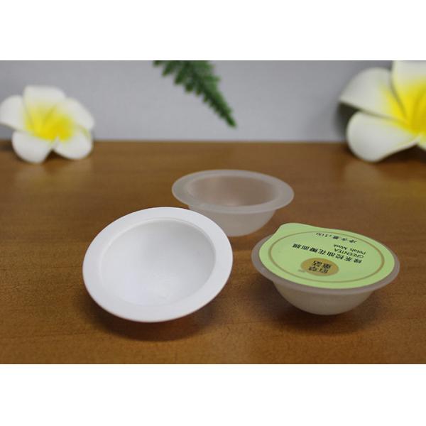 Round Plastic Mini Capsule Pack For Powder Lotion Volumn 8g White Color