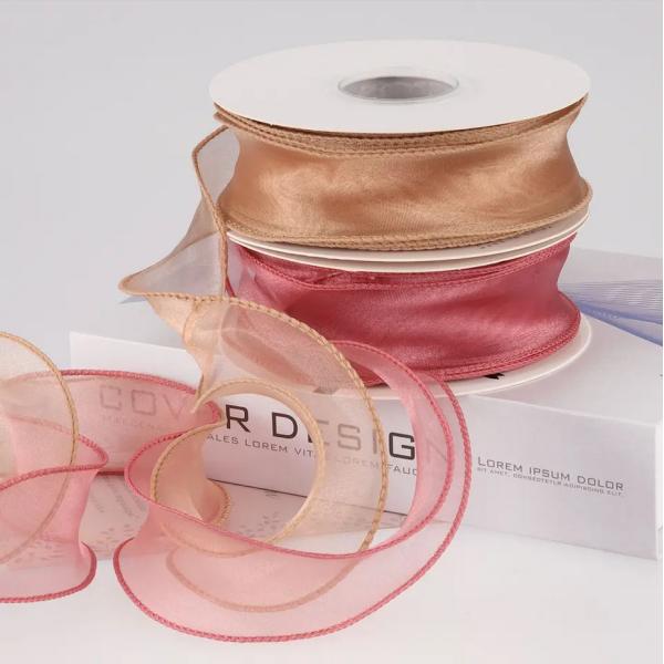 ширина ленты 40mm цветка шнурка Organza шелка крена 10yard Fishtail для подарка