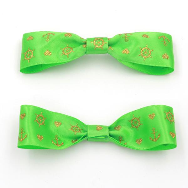 Custom Made Satin Ribbon Hair Bows Environmentally Friendly With OEM Services