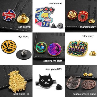 Customized School Badges Magnetic Stainless Steel UV Printed Cartoon Copper Aluminum Baked Varnish Plastic Metal Crafts Metal Pin Corporate School Feats Honor Emblem Badge Zinc Alloy Metal Badge