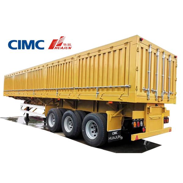 10.00R20/ 11.00R20/ 12R22.5 Tires 60 Ton Van Semi Trailer with Dual Line Braking System