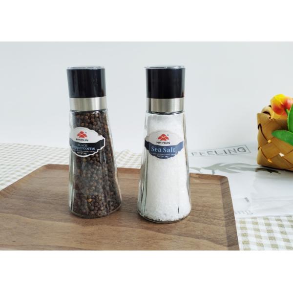 Big Capacity Glass Salt and Pepper Grinders Refillable Grinder