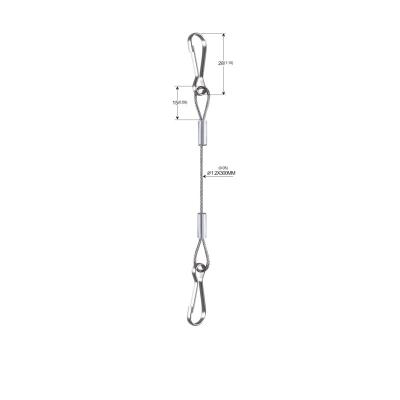 Lanyard Hook Security Wire Rope For Lights / Decorations Customized