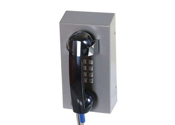 Telefone de aço laminado da visitação da prisão, material do ABS do telefone da cadeia com cabo blindado