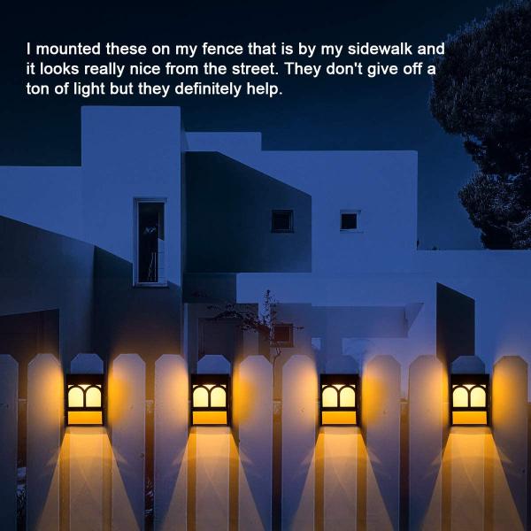 House Shape Solar Powered Garden Lights For Fences Walls Decks Doorways