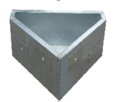 O CE 1mm galvanizou a calha de alimentação animal de aço de L650mm