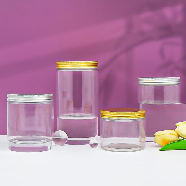 Clear Plastic Cream Jars 30G With Silver Gold Transparent Lid