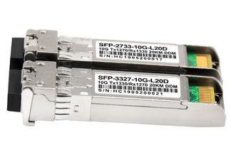 1330nm 10G SFP+ Optical Transceiver LC Connector DDM For FTTX Network