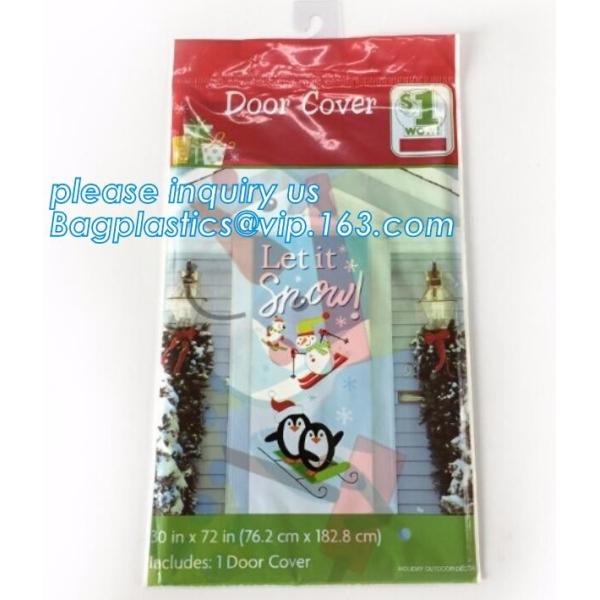 indoor & outdoor door poster PE plastic window cover for halloween christmas decoration,Door Poster Christmas Gift Decor