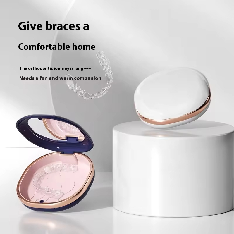 Customized Logo Eco-Friendly Desktop Storage Box Eco-Friendly Orthodontic Retainer Case Fashion Dental Braces Box