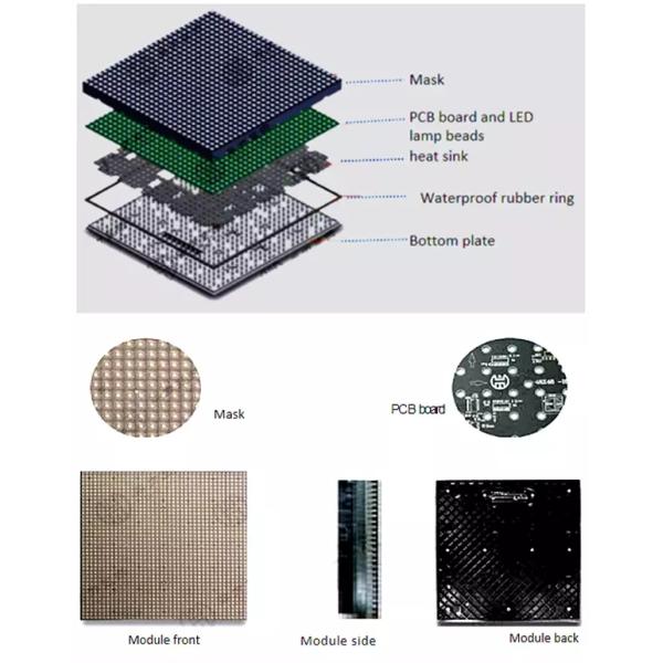 Реклама крытого на открытом воздухе экрана панели плитки танцплощадки P4.8 500X500mm этапа 3.91mm Smd взаимодействующего арендная привела дисплей