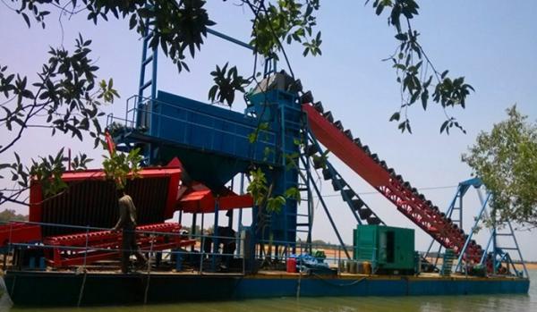 3200m3 Bucket Chain Dredger gold mining dredging machine river sand diamond mining dredge
