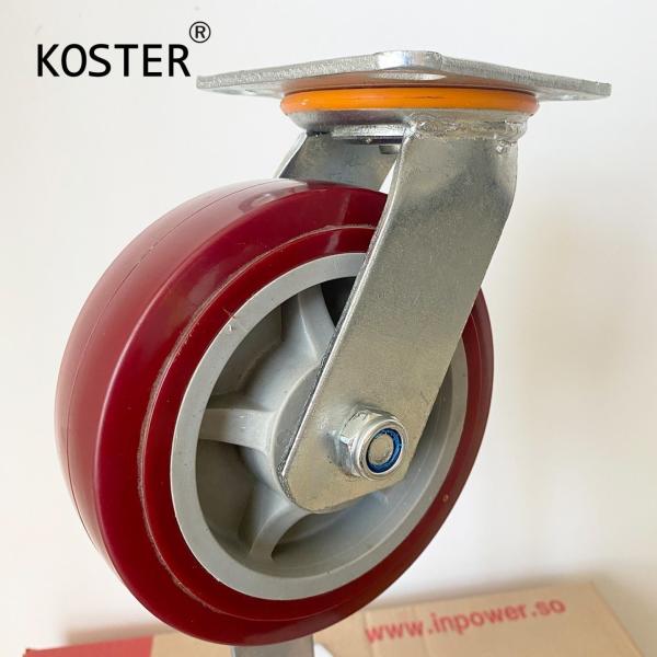 4inch 5inch 6inch 8inch Heavy Duty Red Wheel Roller Bearing Polyurethane PU Swivel Caster