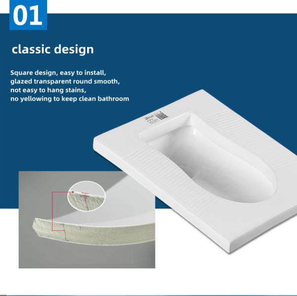 Portable Ceramic Anti Odor Squat Pan Toilet Floor Mounted Wc S Trap