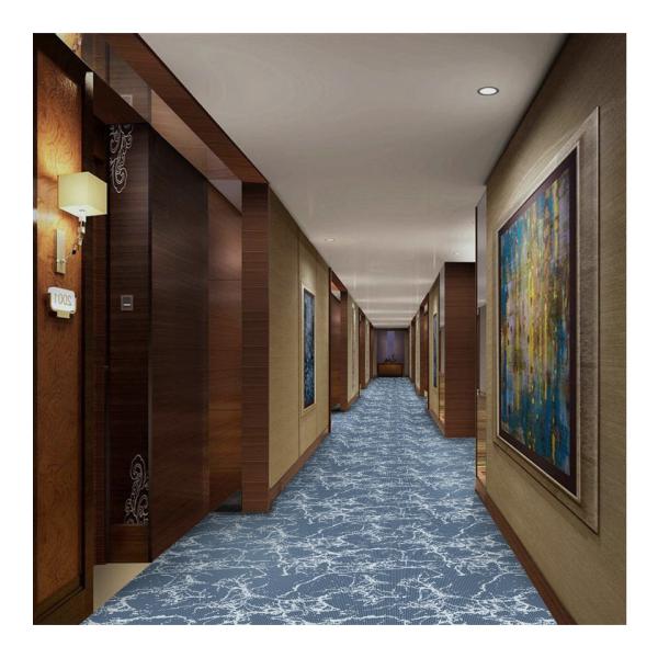 Simple Style Decorative Wall To Wall Printed Carpet Hotel Floor Carpet Roll
