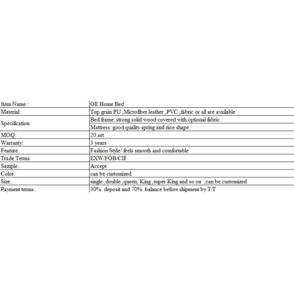 Leather Tufted Upholstered Bed Modern King Bedroom Sets