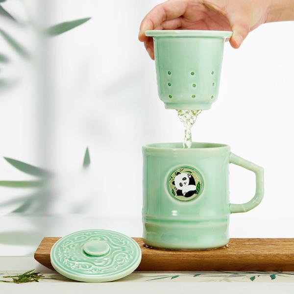 Pronto para envio em estoque 550ml caneca de porcelana com decal pintado à mão