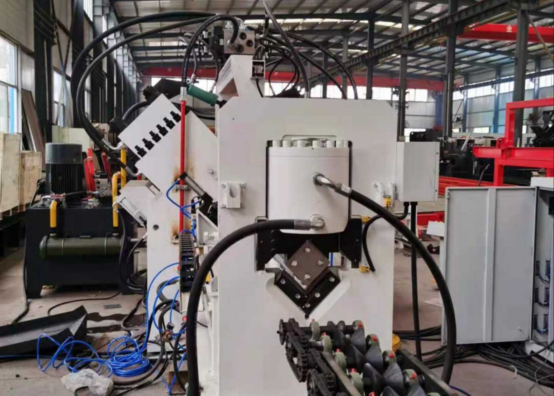 28000×6500×2200mm Angles Shearing Punching Machine Line Input By Keyboard And USB Interface