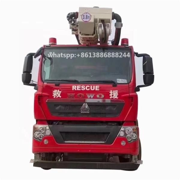 Sinotruk  Howo Red Fire Rescue Vehicle With Lift Jet Function, High Altitude Fire Extinguishing Truck   Fire Engine