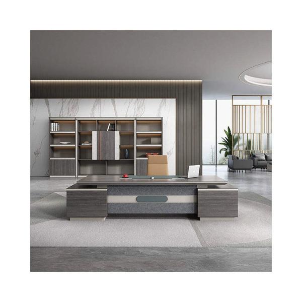 Mall Boss Office Furniture with Side Cabinets and L-Shaped Executive Manager CEO Desk