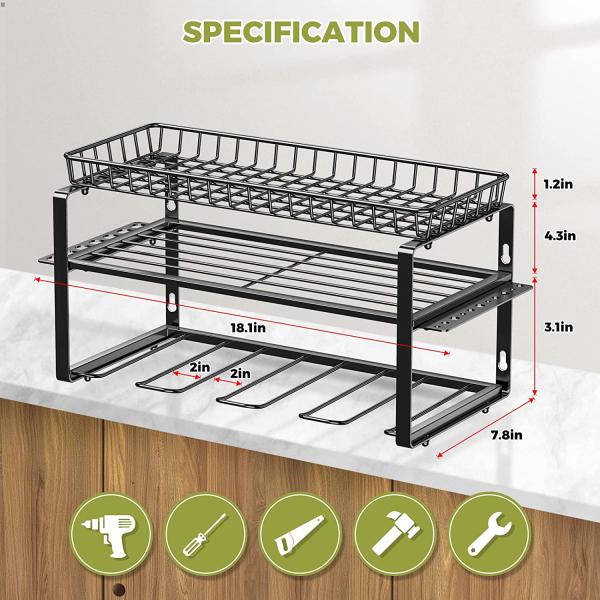 Metal Tool Shelf Garage Tool Organizers and Storage Power Tool Organizer 410*200*230mm