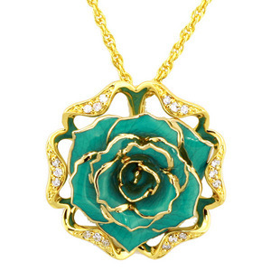 Gifts Woman's  Gold Rose Charming Necklaces Wholesale for Birthday Gift and  Valentine's Day