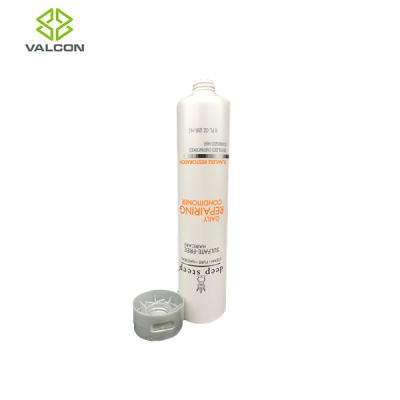 Customized Empty White Tube Packaging Flip Cap 2 Layer HDPE For Hair Conditioner