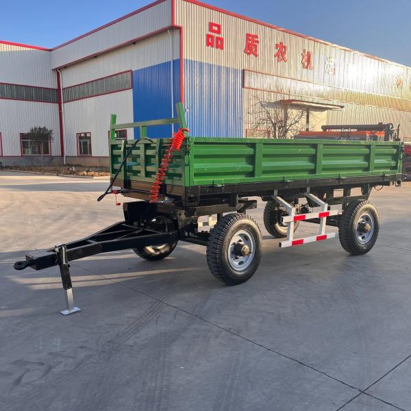 Tipping Farm Hydraulic Dump Trailer Wear Resistant With Tractor