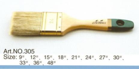 Wooden handle pure bristle 9 12 15 18 21 24 27 30 33 36 48 paint brush No.305