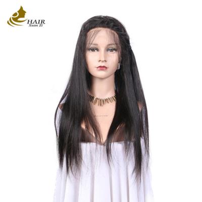 Cabelo humano personalizado Peruca frontais de renda natural preto Peruca de cabelo humano reto