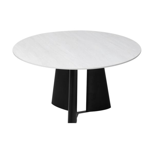 Fixed Type Round Minimalist Dining Table Easy Cleaning Circle Modern Dining Table