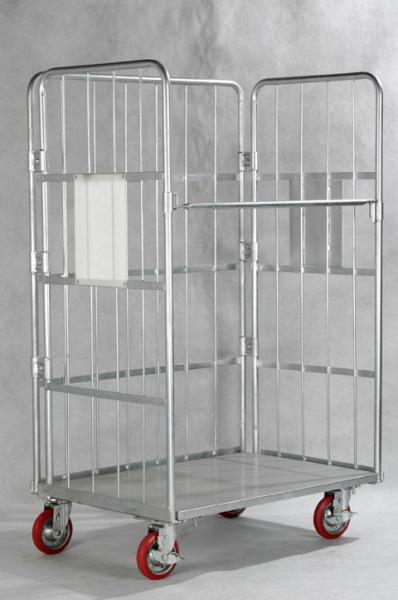 Foldable Steel Roll Container Folding Box Steel Storage Rack Zinc Galvanized Finish
