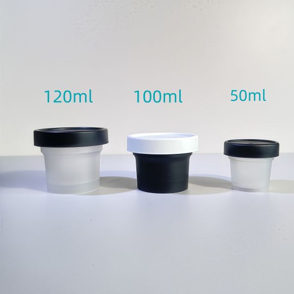 Food Grade 50-120ml Plastic PP Jar Pet Base Material for Cosmetic Cream Body Lotion Snack Candy Cookie Jelly Milk Storage