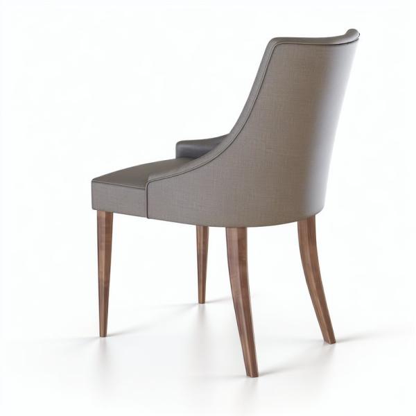 Modern Wooden Dining Armchairs with 17 Inch Seat Depth