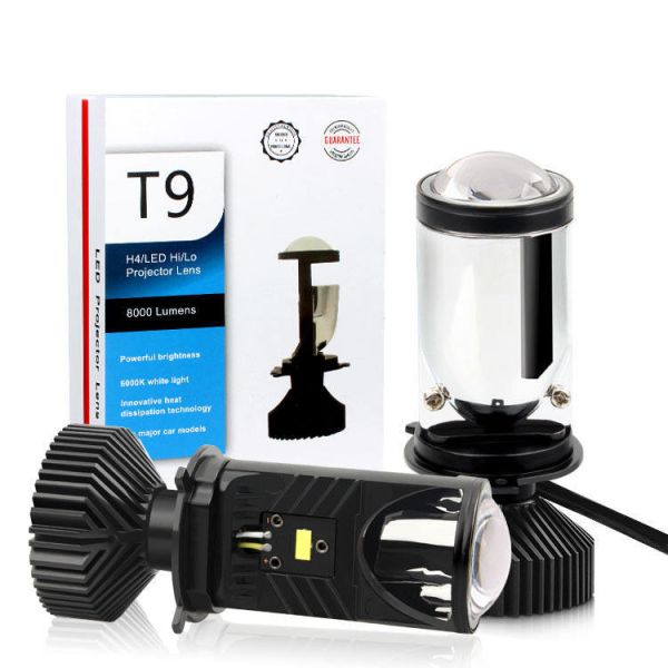 T9 LED Compact Projector Lamps 6500K Dual Beam Bulbs for Vehicles Motorbikes