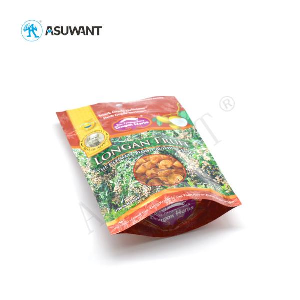 Stand Up Food Packaging Bags Reusable Laminated Plastic Zipper Lock Gravure Printing