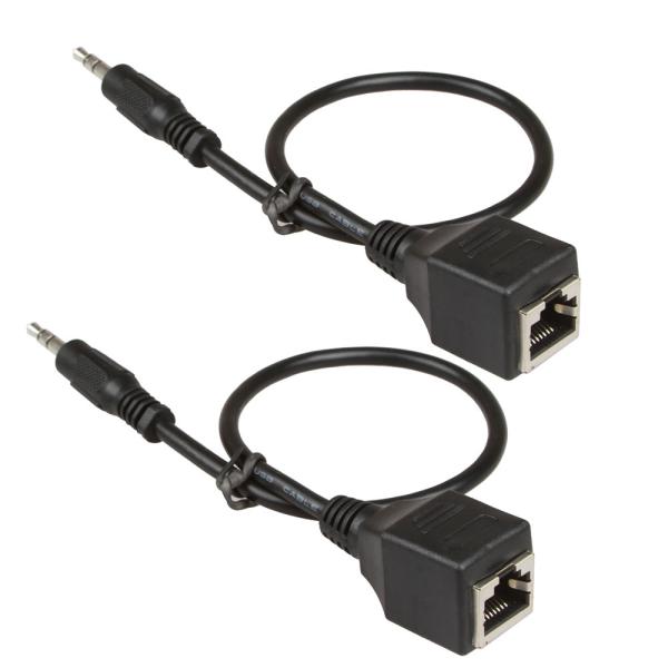 3.5mm 1/8 Custom Wire Assemblies RJ45 Male To Female Cat5 Cat6