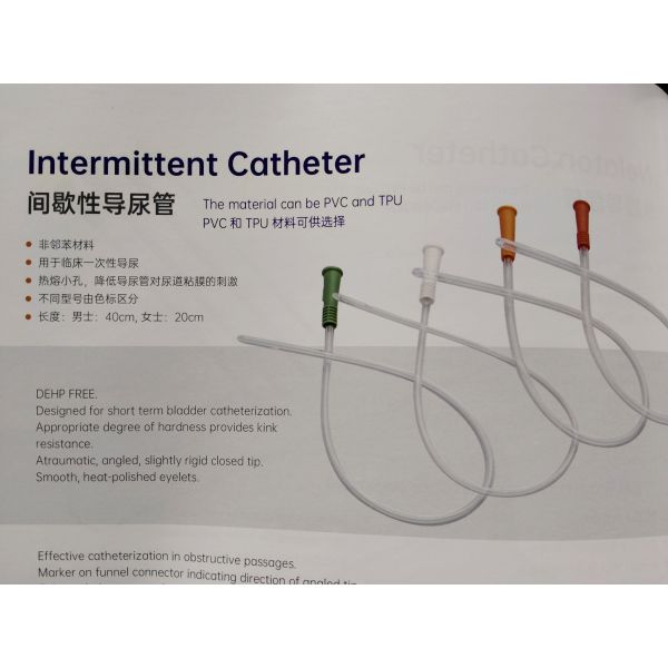 OEM Disposable Intermittent Urinary Catheter Customizable Packaging Sterile EO
