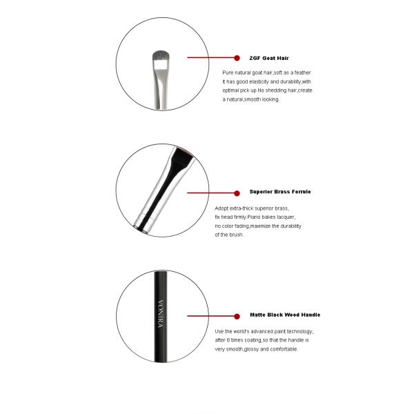 Short Shader Smudge Brush With High Quality Natural ZGF Goat Hair