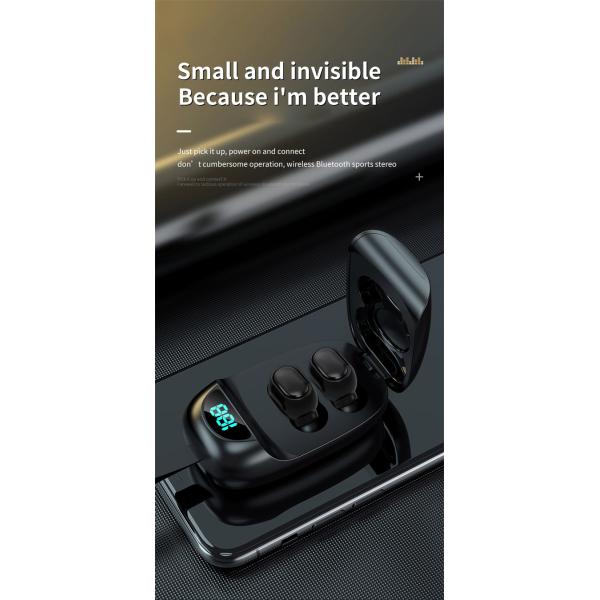 Digital Power Display Creative Sports Earphones BT5.0 Recyclable ABS